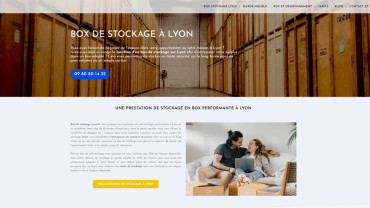 Page d'accueil du site :  Box de stockage Lyon