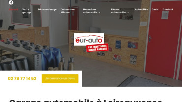Page d'accueil du site : Eur-Auto Varades