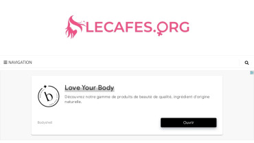Page d'accueil du site : Lecafes