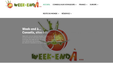 Page d'accueil du site : Weekenda.fr