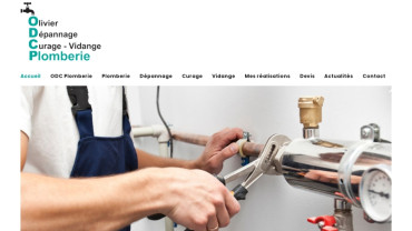 Page d'accueil du site : ODC Plomberie