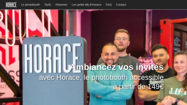 Page d'accueil du site : Avec Horace