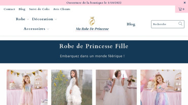 Page d'accueil du site : Ma Robe De Princesse