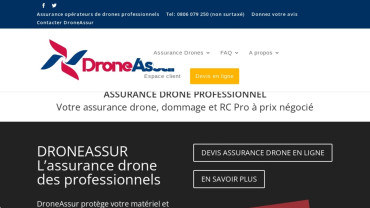 Page d'accueil du site : Droneassur