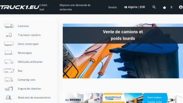 Page d'accueil du site : Truck1 Algérie