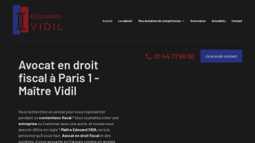 Page d'accueil du site : Edouard Vidil