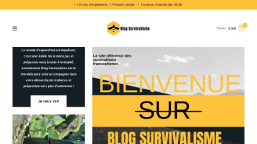 Page d'accueil du site : Blog Survivalisme
