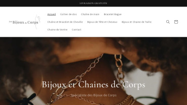 Page d'accueil du site : Les Bijoux de Corps