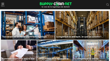Page d'accueil du site : Supply Chain