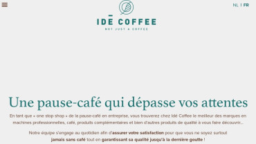 Page d'accueil du site : Ide Coffee