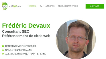 Page d'accueil du site : Frédéric Devaux