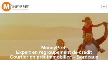 Page d'accueil du site : MoneyPret