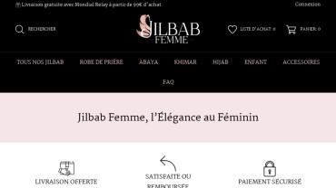 Page d'accueil du site : Jilbab femme