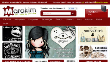 Page d'accueil du site : Marokim