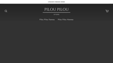 Page d'accueil du site : Pilou Pilou Store