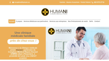 Page d'accueil du site : Humani