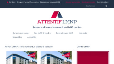 Page d'accueil du site : Attentif LMNP