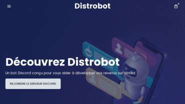 Page d'accueil du site : Distrobot 