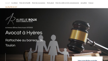 Page d'accueil du site : Maître Aurélie Roux
