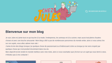 Page d'accueil du site : Chez Jules 