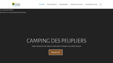 Page d'accueil du site : Camping des Peupliers