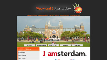 Page d'accueil du site : Week-end à Amsterdam