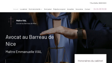 Page d'accueil du site : Maître Emmanuelle Vial