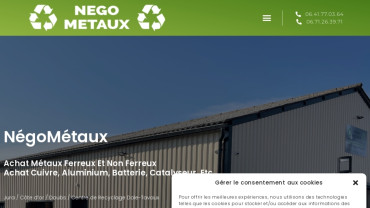 Page d'accueil du site : NegoMetaux