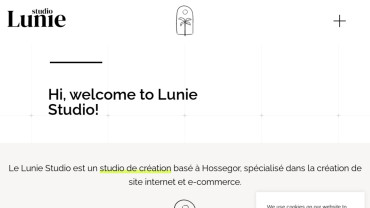 Page d'accueil du site : Lunie Studio