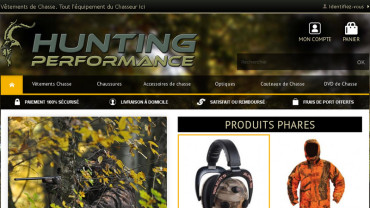 Page d'accueil du site : Hunting Performance