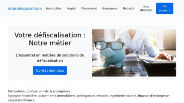 Page d'accueil du site : Votre-defiscalisation.fr