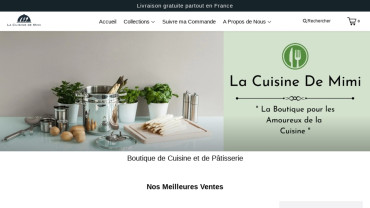 Page d'accueil du site : La Cuisine de Mimi