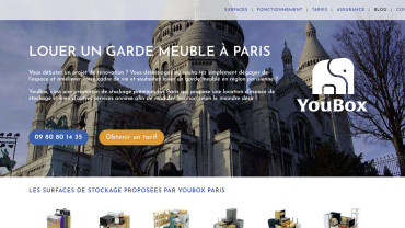Page d'accueil du site : Location garde-meuble Paris