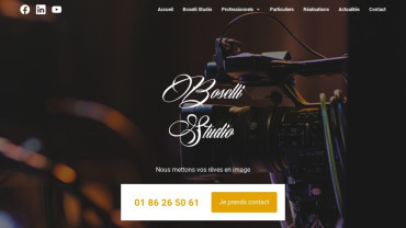 Page d'accueil du site : Boselli Studio