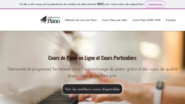Page d'accueil du site : Meilleurs Cours Piano