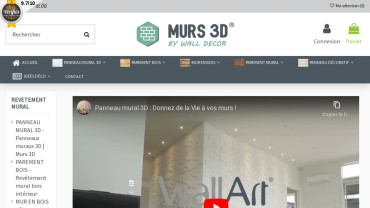 Page d'accueil du site : Murs 3D