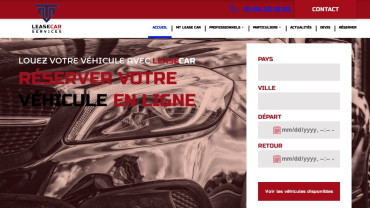 Page d'accueil du site : MT Lease Car