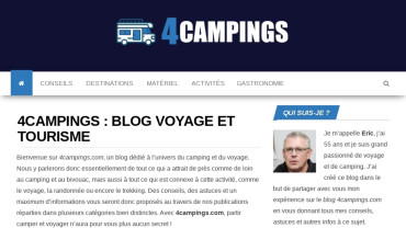 Page d'accueil du site : 4 Campings