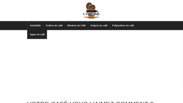 Page d'accueil du site : 1 café Svp