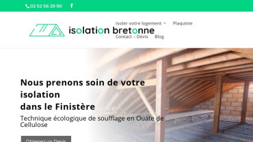Page d'accueil du site : Isolation Bretonne