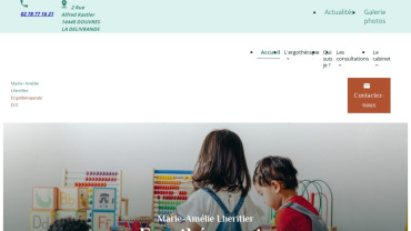 Page d'accueil du site : Marie-Amélie Lhéritier