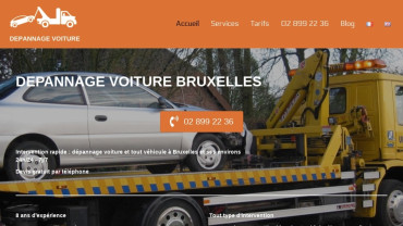 Page d'accueil du site : Dépannage Voiture Bruxelles 