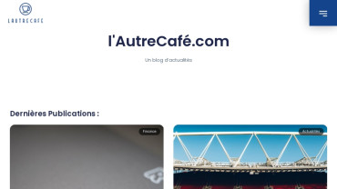 Page d'accueil du site : L'autre Café