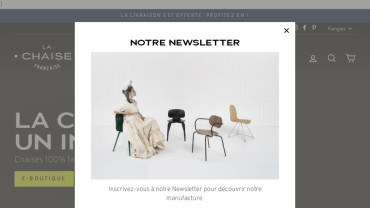 Page d'accueil du site : La Chaise Française
