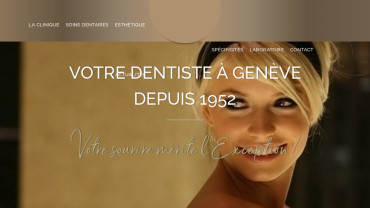 Page d'accueil du site : Rhône Dental Clinic