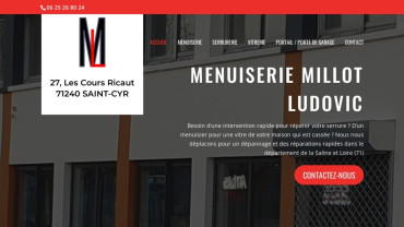 Page d'accueil du site : Menuiserie Millot