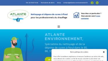Page d'accueil du site : Atlante Environnement
