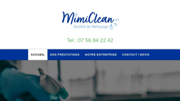 Page d'accueil du site : Mimiclean