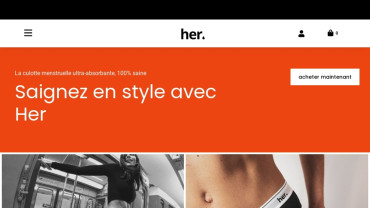 Page d'accueil du site : Her Underwear