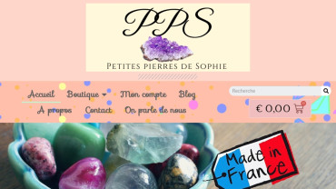 Page d'accueil du site : Petites pierres de Sophie